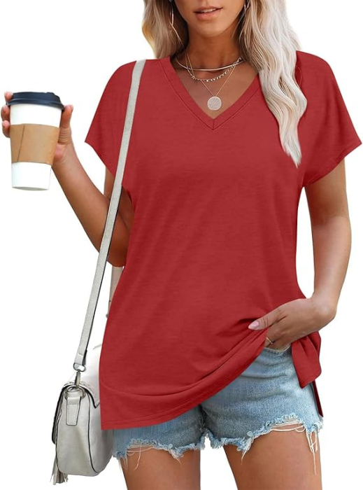 Tricou de vară pentru femei,  rosu XL [2]