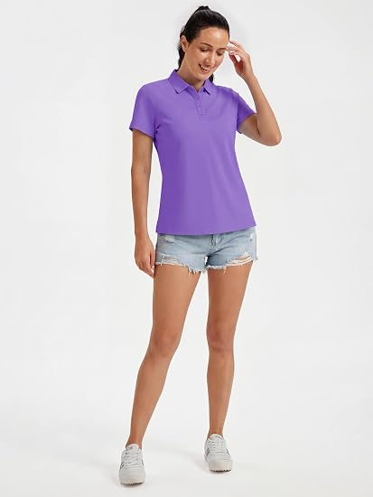 Tricou mov Polo Damă MAGCOMSEN, UPF 50+, Mânecă Scurtă, Uscare Rapidă, L [7]