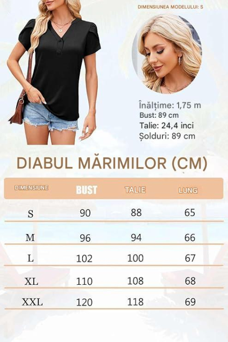 Tricou larg de vară pentru femei,  Roz S [6]