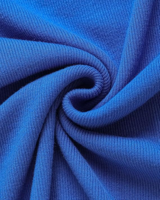 Tricou mulat, cu dungi, slim fit, de vară, cu guler rotund, mânecă scurtă, elastic L albastru [3]