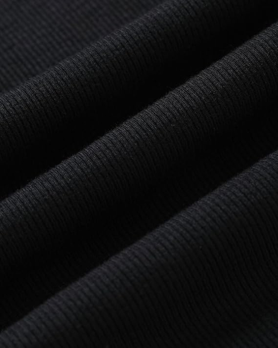 Tricou mulat, cu dungi, slim fit, de vară, cu guler rotund, mânecă scurtă, elastic M negru [2]