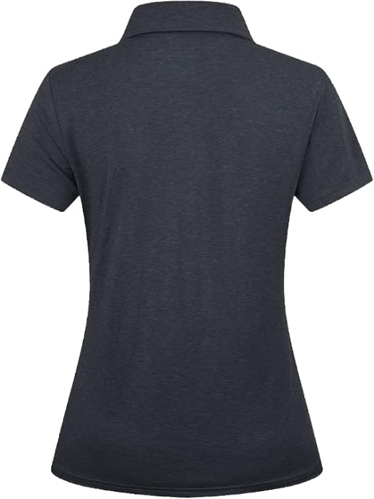 Tricou Polo negru Damă MAGCOMSEN, Mânecă Scurtă, Uscare Rapidă, Golf și Tenis,  M [5]