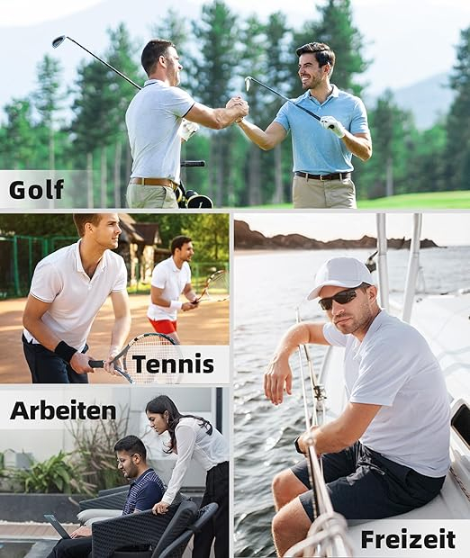 Tricou polo pentru barbati, lejer, respirabil, gri inchis 3XL [6]