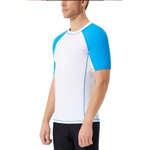 Tricou sport respirabil pentru barbati,  alb/albastru XL [2]