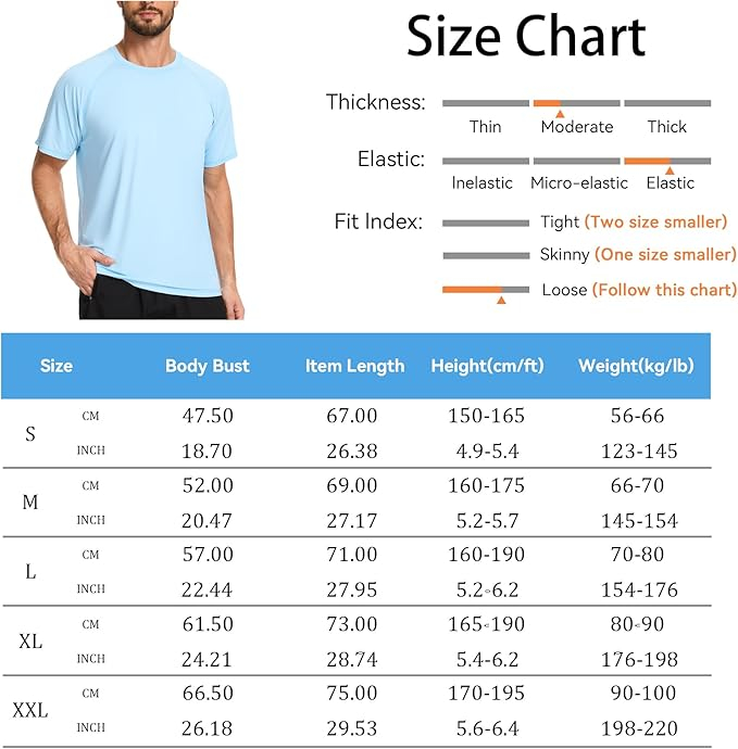 Tricou sport respirabil pentru barbati, elastic, protectie UV, albastru 2XL [5]