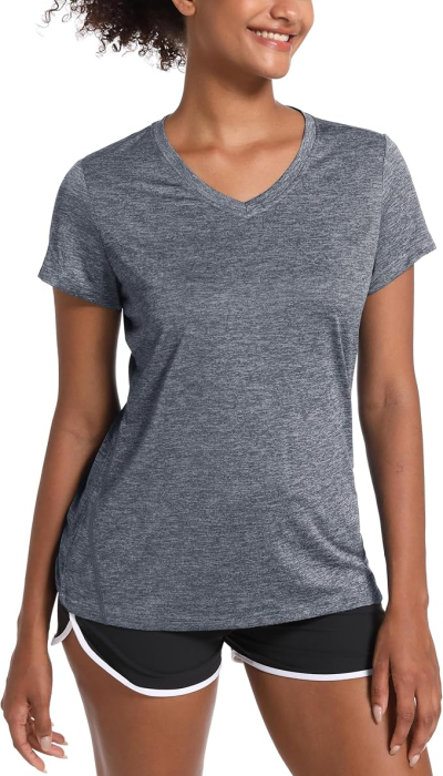 Tricou sport respirabil pentru femei,  Gri L [1]