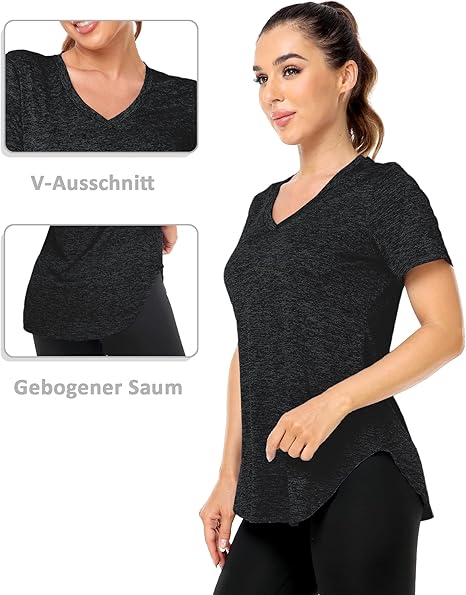 Tricouri de vară pentru femei,  2 buc gri/negru XL [4]