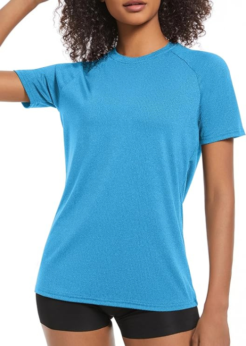 Tricouri sport respirabile, pe corp, mov/negru/albastru, XL, set 3 buc [2]