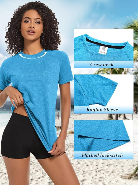 Tricouri sport respirabile, pe corp, mov/negru/albastru, XL, set 3 buc [4]