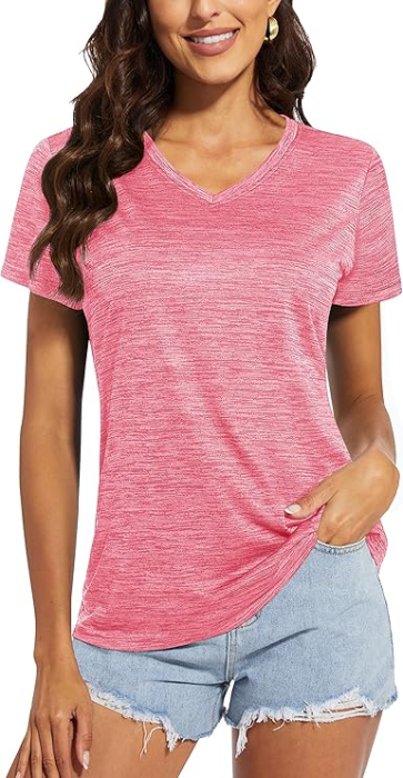 Tricou sport respirabil pentru femei,  Roz 2XL [1]