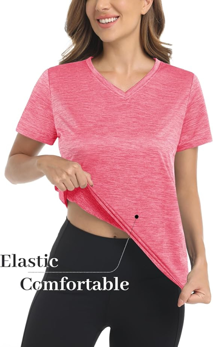 Tricou sport respirabil pentru femei,  Roz 2XL [4]