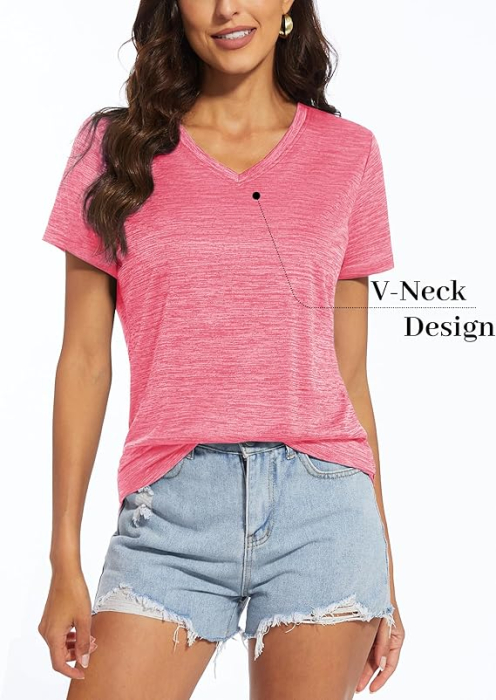 Tricou sport respirabil pentru femei,  Roz 2XL [3]