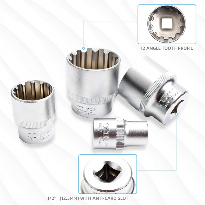 Trusa tubulare bihexagonale 1/2" 8-32 mm, 19 piese [4]