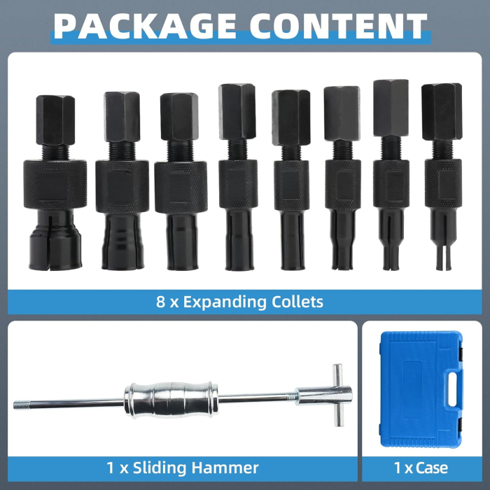 Extractor pentru rulmenți cu ciocan culisant Set de 9 buc, 8 mm - 32 mm-resigilat [5]
