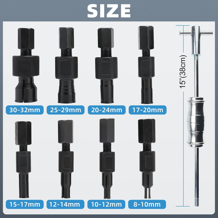 Extractor pentru rulmenți cu ciocan culisant Set de 9 buc, 8 mm - 32 mm-resigilat [2]