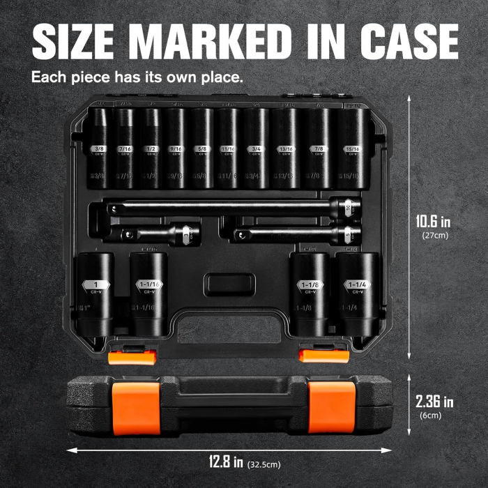 Trusa chei impact cu prelungitoare 1/2" [6]