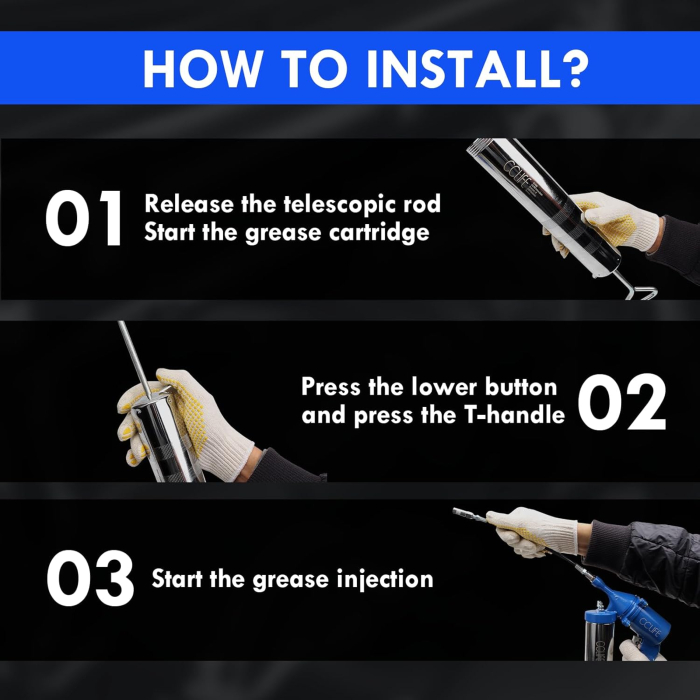 Gresor pneumatic 1/4, 400 cc, 1200 - 6000 PSI [4]