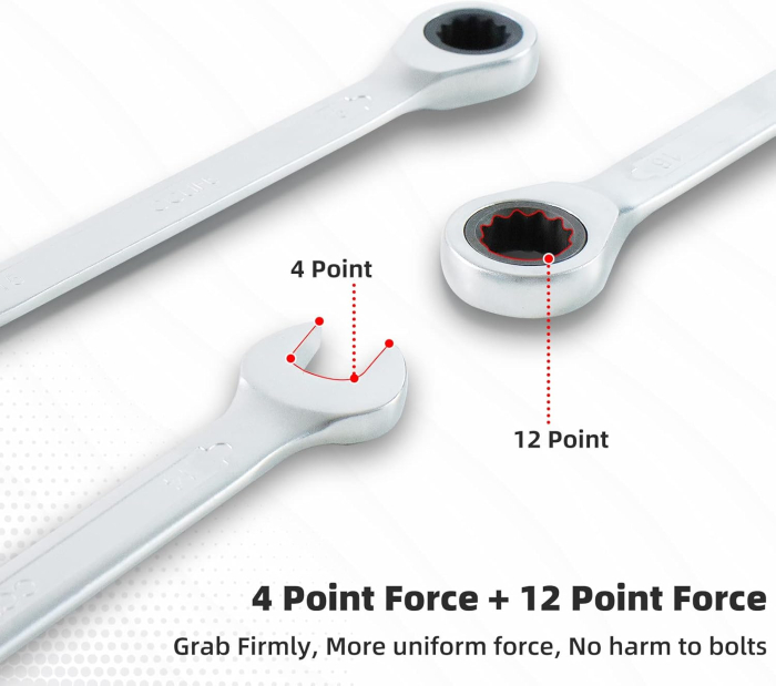 Set de 14 chei combinate fixe si cu clichet reversibil 8-22mm [5]