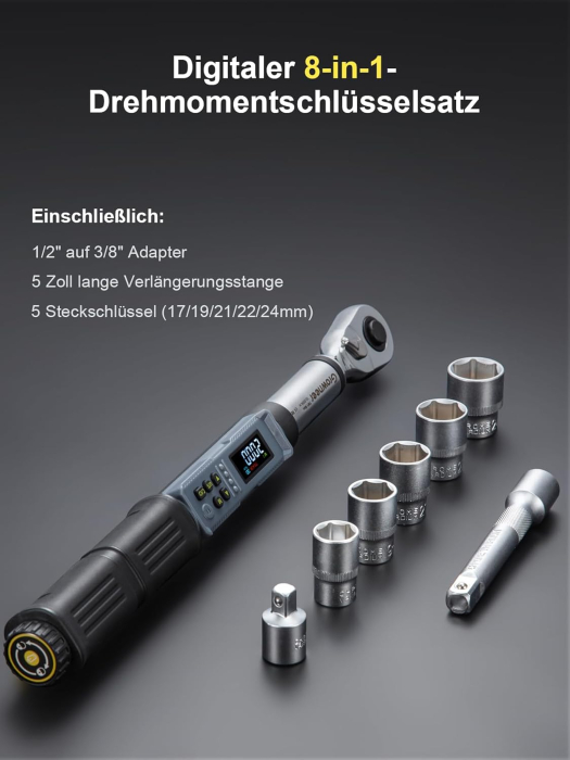 Cheie dinamometrica digitala de precizie 1/4 inci, 1.5-30Nm [6]