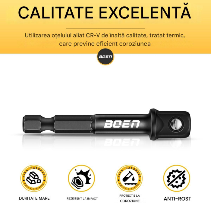 Set 10 adaptoare patrat 3/8 cu bila si hexagon 1/4 [4]