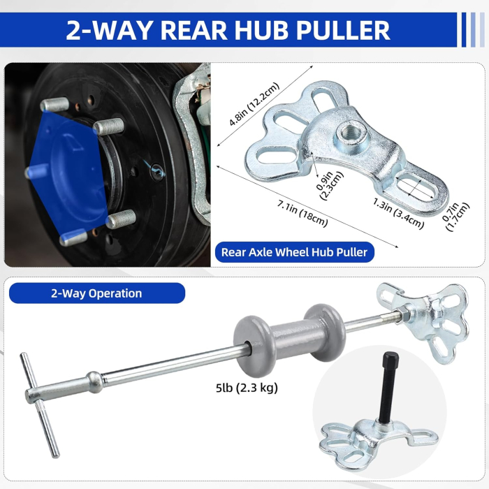 Trusa demontare rulmenti, butuci, tamburi cu ciocan culisant 12 piese [6]