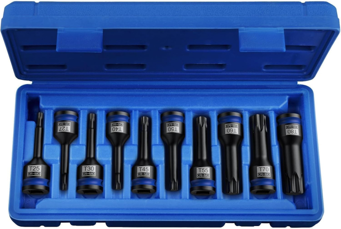 Trusa imbusuri de impact lungi T25 T27 T30 T40 T45 T50 T55 T60 T70 T80 42CRMO 1/2" [8]