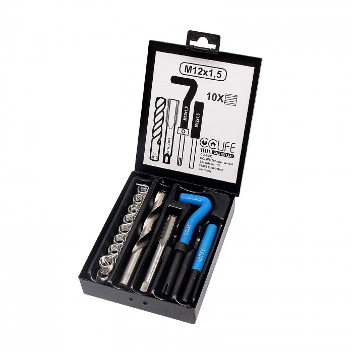 Trusa reparat filete cu elicoizi M5 M6 M8 M10 M12 M14, dimensiune M12 X 1,5 [1]