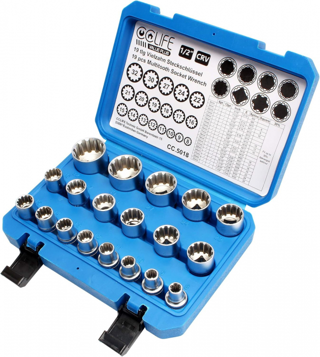 Trusa tubulare bihexagonale 1/2" 8-32 mm, 19 piese [7]