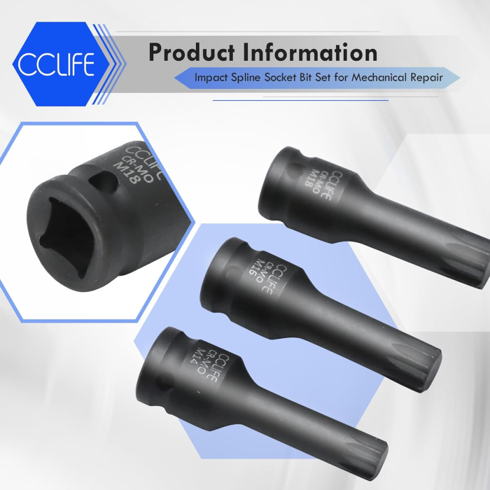 Trusa imbusuri de impact lungi si scurte, slot 1/2", M14, M16, M18 [4]