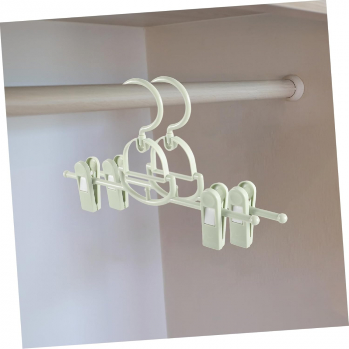 Umerase din plastic cu cleme pentru pantaloni sau fuste, set 5 bucati verzi [3]