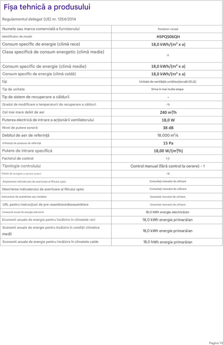 Ventilator baie de 150 mm cu senzor de umiditate si temporizator, functionare silentioasa, consum redus de energie, negru [7]