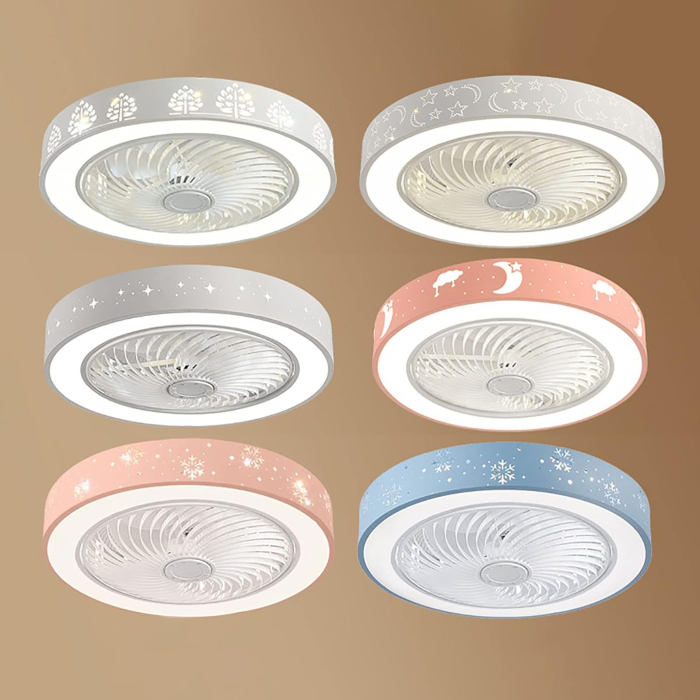 Ventilator de tavancu 6 trepte cu lumină LED reglabilă în 3 culori și telecomandă [10]