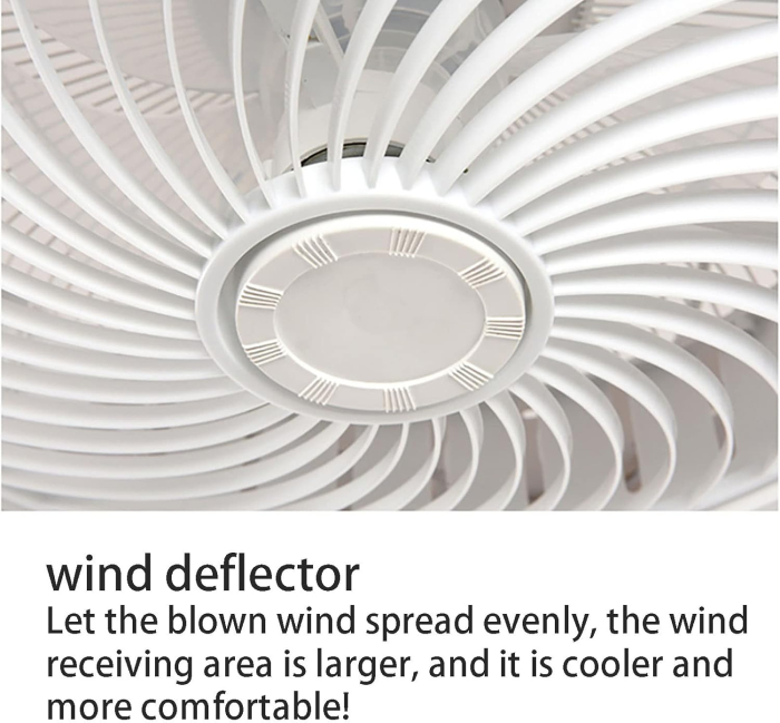 Ventilator de tavancu 6 trepte cu lumină LED reglabilă în 3 culori și telecomandă [5]