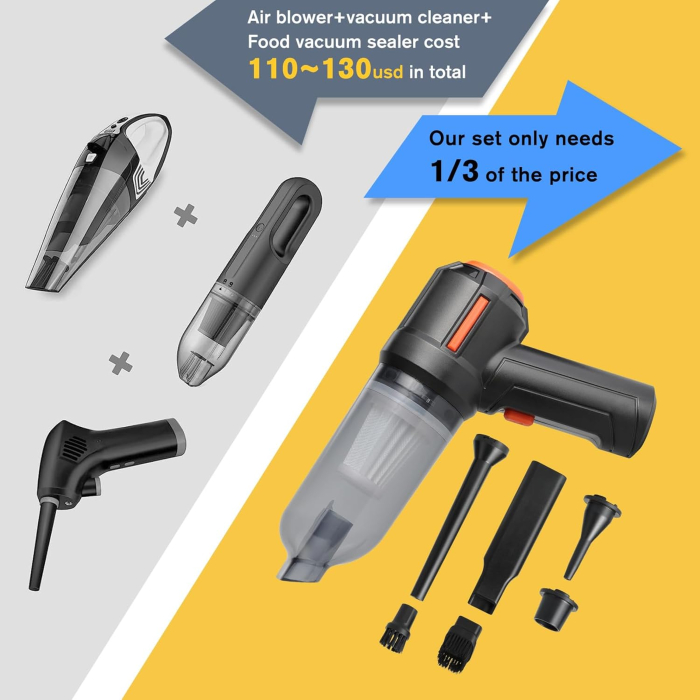 Suflantă cu aer comprimat și aspirator electric portabil, super puternic, 100.000 RPM [3]