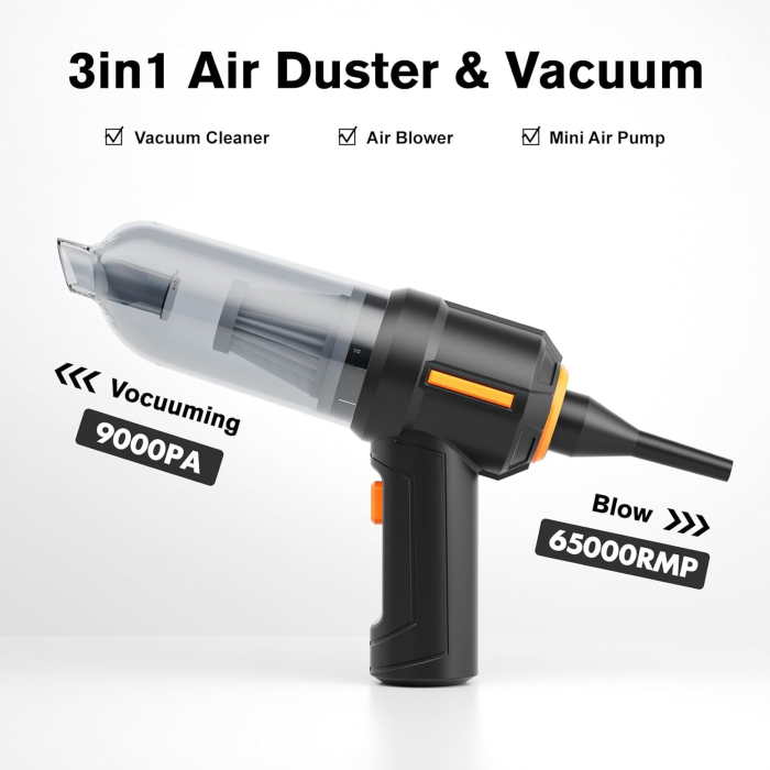 Suflantă cu aer comprimat și aspirator electric portabil, super puternic, 100.000 RPM [4]