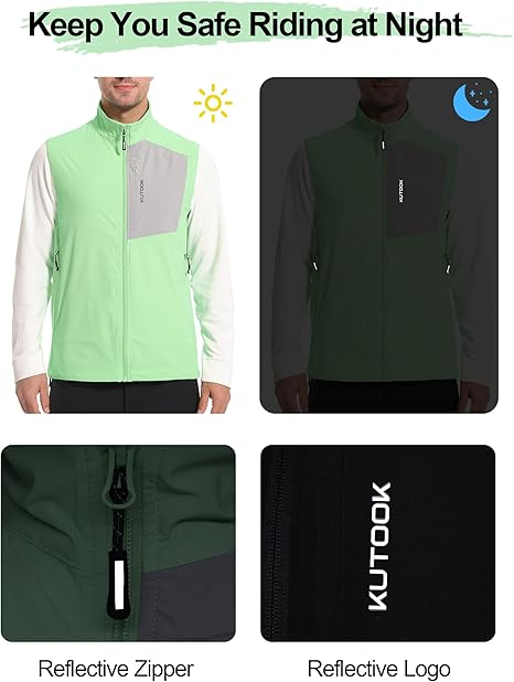 Vesta verde deschis usoara, captusita, respirabila, cu buzunare laterale, 2XL [5]