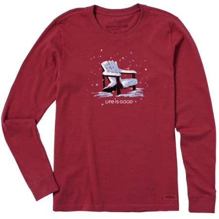 Tricouri dama - Tricou subtire pentru femei, cu maneca lunga, rosu cu scaun XXL
