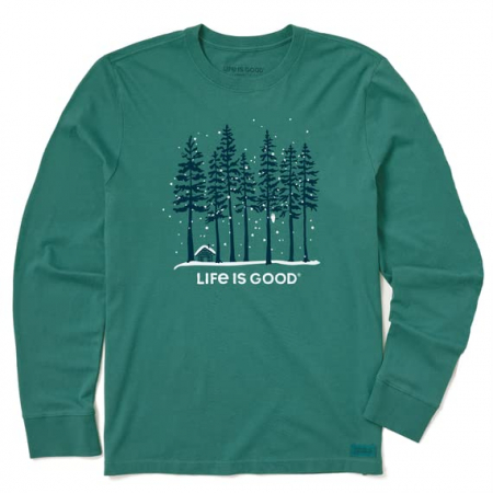 Tricouri barbati - Tricou subtire pentru barbati, cu maneca lunga, verde brazi M