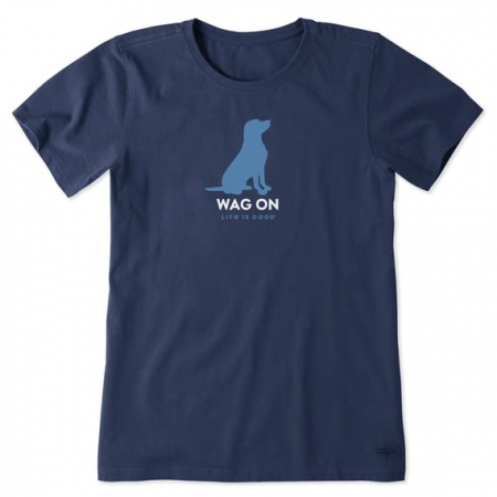 Tricouri dama - Tricou subtire pentru femei, cu maneca scurta, negru caine albastru XXL
