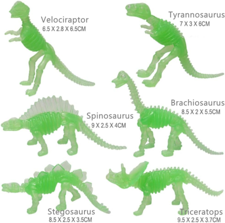 Dinozauri fosforescenti pentru copii, set 12 piese [2]