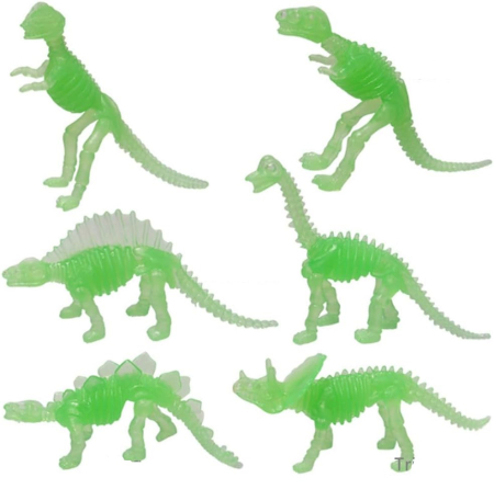 SETURI DE CONSTRUCTIE - Dinozauri fosforescenti pentru copii, set 12 piese