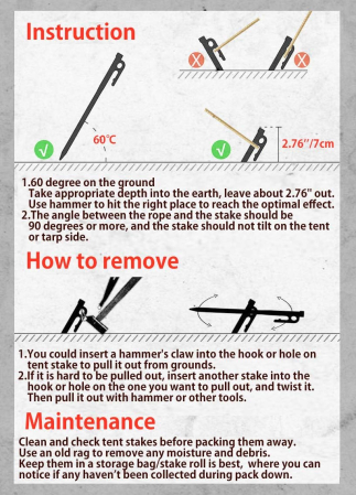 Ancore din otel carbon pentru fixare stabila, lungime 30cm, set 8 bucati [6]