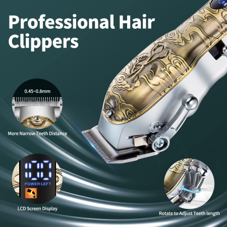 Set de scule reincarcabile de tuns si barbierit profesinal complet [2]