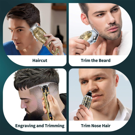 Set de scule reincarcabile de tuns si barbierit profesinal complet [6]