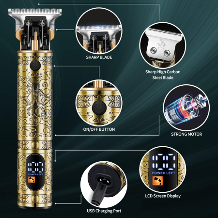 Set de scule reincarcabile de tuns si barbierit profesinal complet [3]