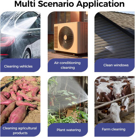 Aparat de spalat de inalta 22 bari, furtun de 5 m, 2 baterii reîncărcabile de 6000 mAh [4]