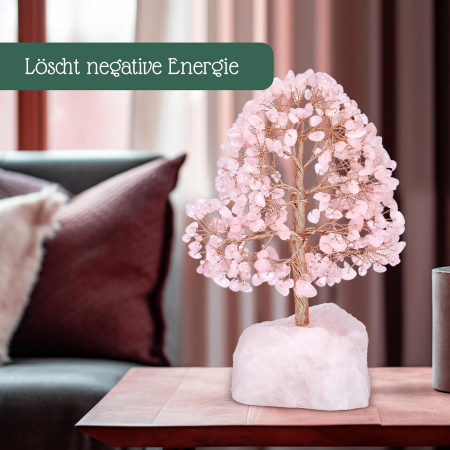Arborele Bonsai de Cristal, Culoare Trandafir, Bonsai Feng Shui Fabricat din Cupru Metal 16cm x 9cm [6]