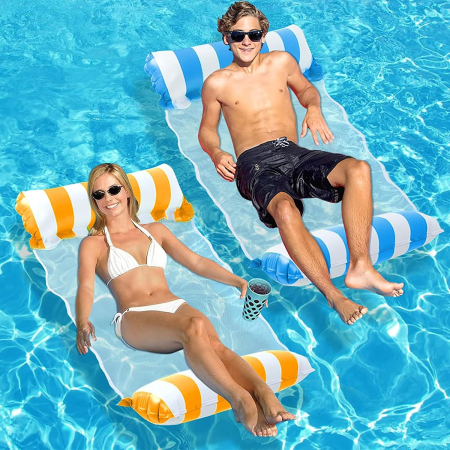 Colaci, ochelari si accesorii inot copii - Saltele de apa golflabile cu pompa de umflat, set 2 bucati