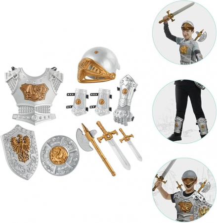 Armura realista, de jucarie, pentru cavaleri medievali set 10 piese [6]