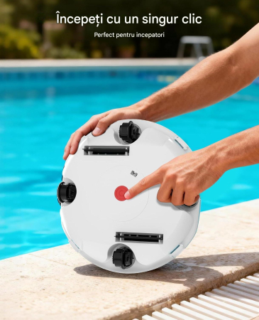 Robot Curățare Piscină Fără Fir, Autonomie 80 min, Filtrare Dublă 180 μm, Încărcare 3-4 h [7]